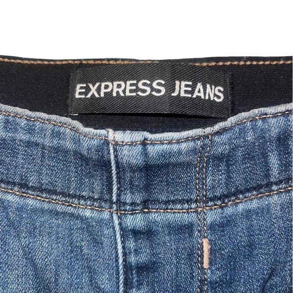 EXPRESS Distressed Pull On Mid Rise Jean Legging 6L - Picture 11 of 13